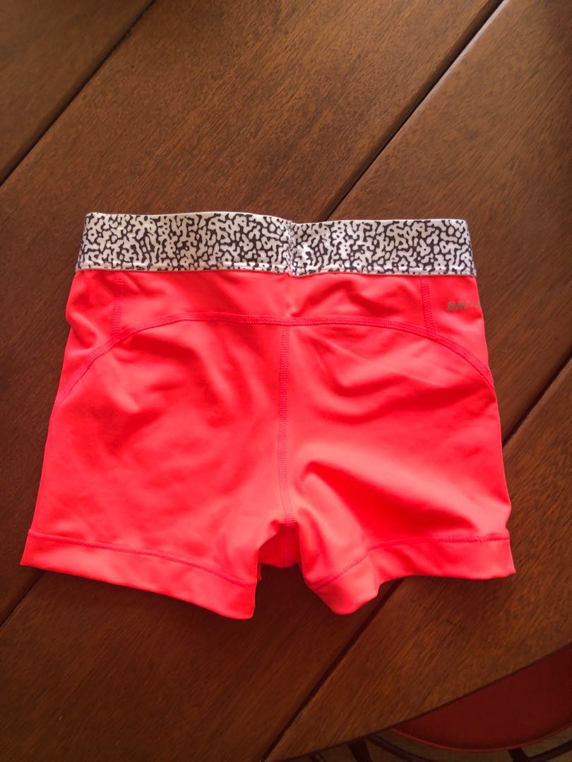 Neon pink NIKE PRO shorts (Auth, XS 