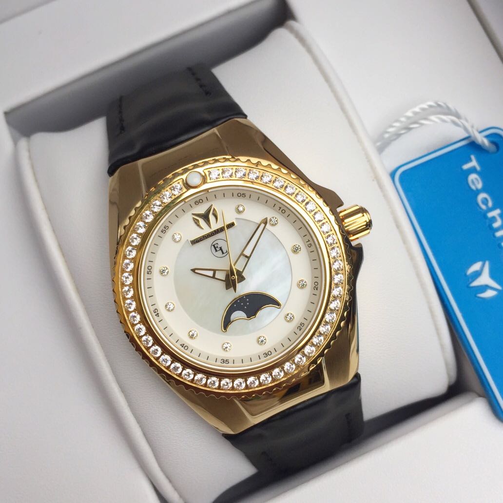 New Authentic TechnoMarine Eva Longoria Moonphase Watch Women s