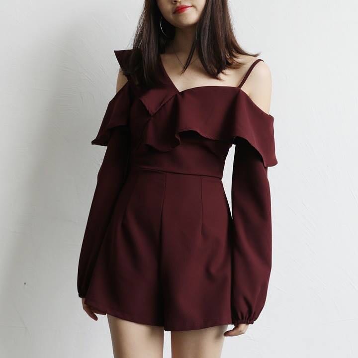 One side off shoulder jumpsuit
