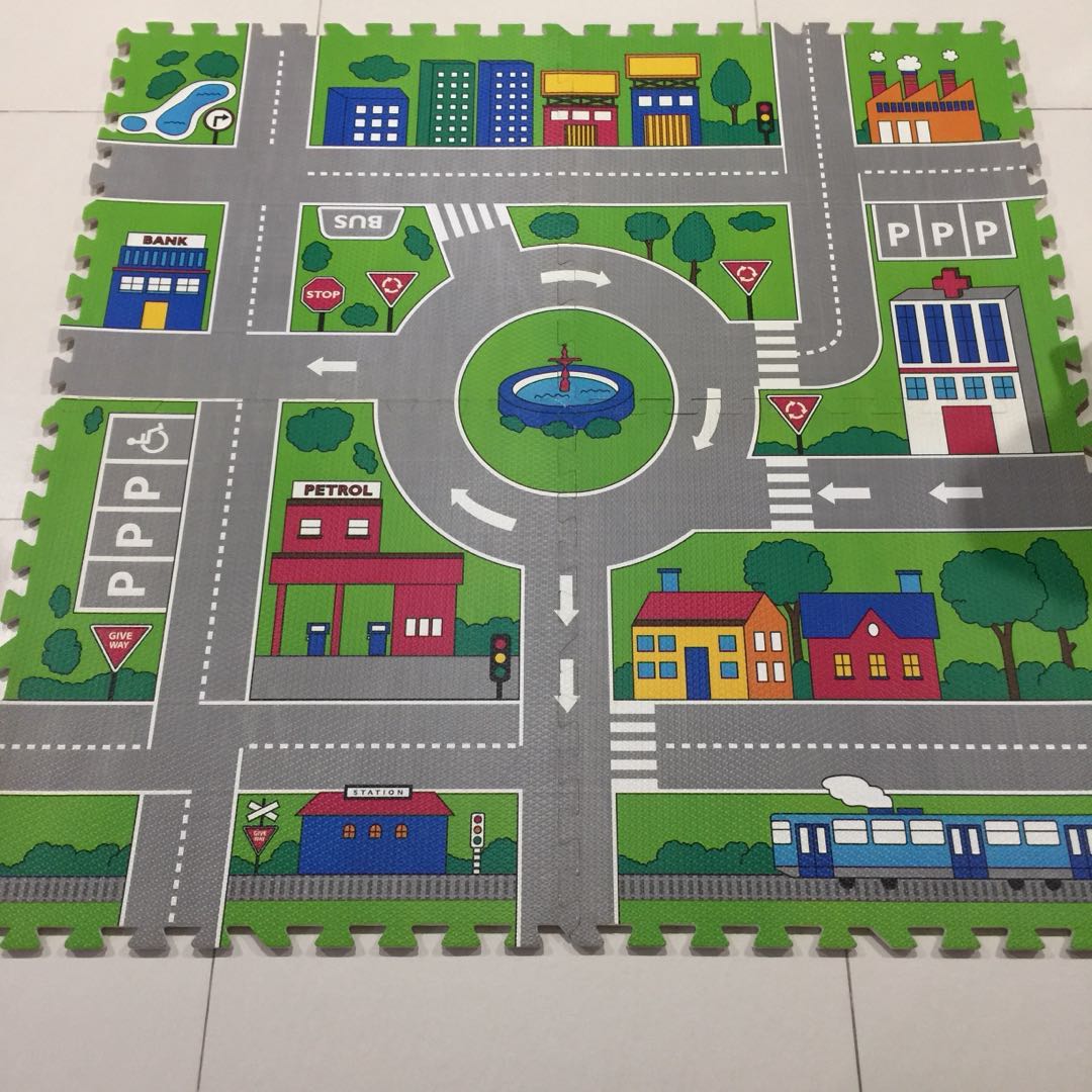road map floor mat