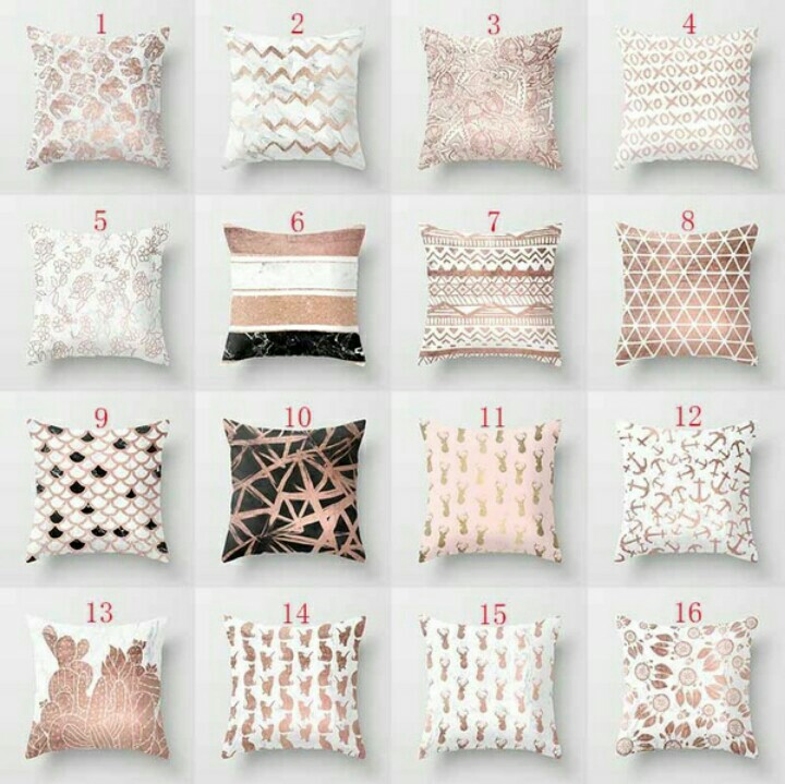 rose gold cushion covers