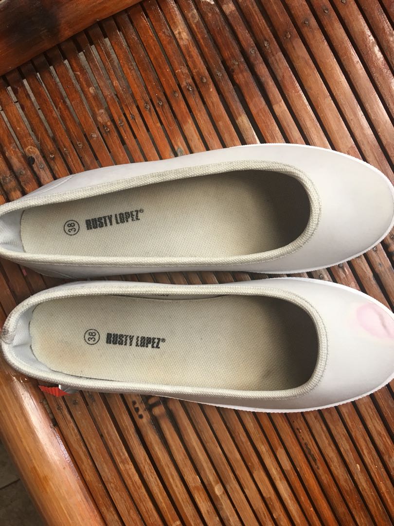 rusty lopez white shoes
