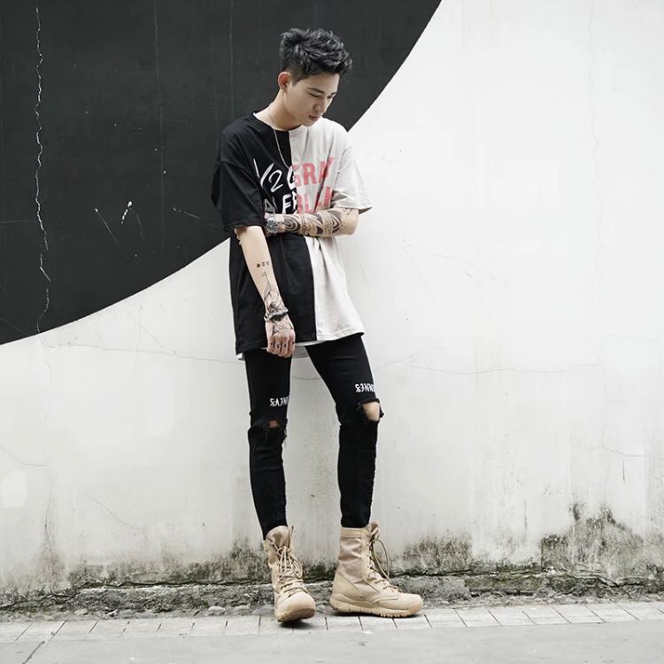 saint sinner jeans black and white