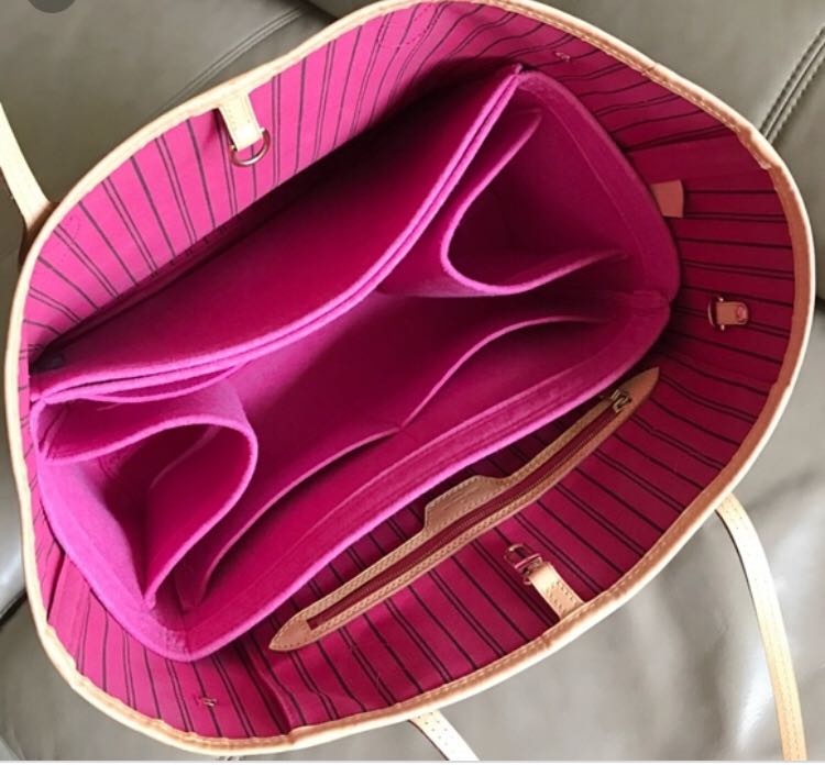 Samorga Louis Vuitton LV Neverfull MM in Hot Pink, Women's Fashion