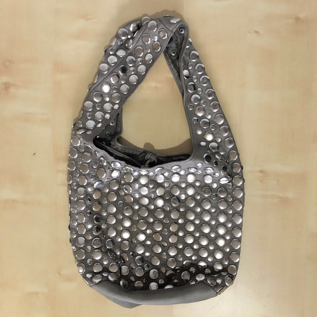 silver studded bag