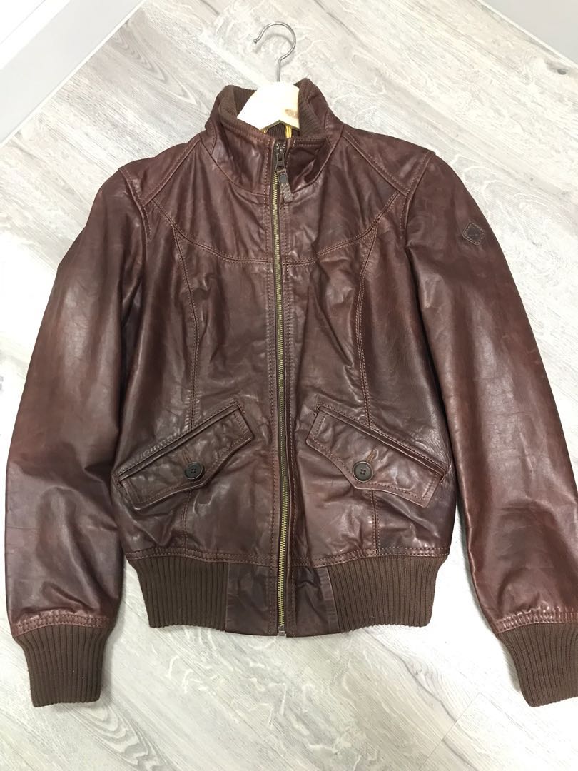 timberland leather bomber