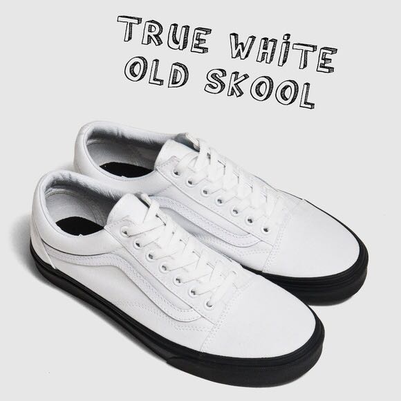 white sole vans
