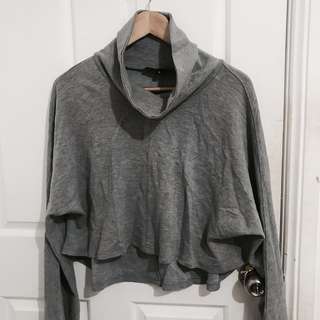 Cropped turtle neck sweater