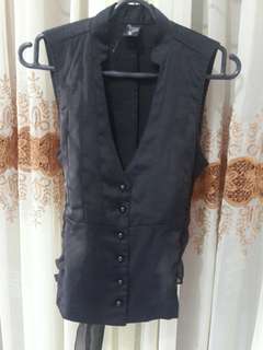 Black Silky Vest