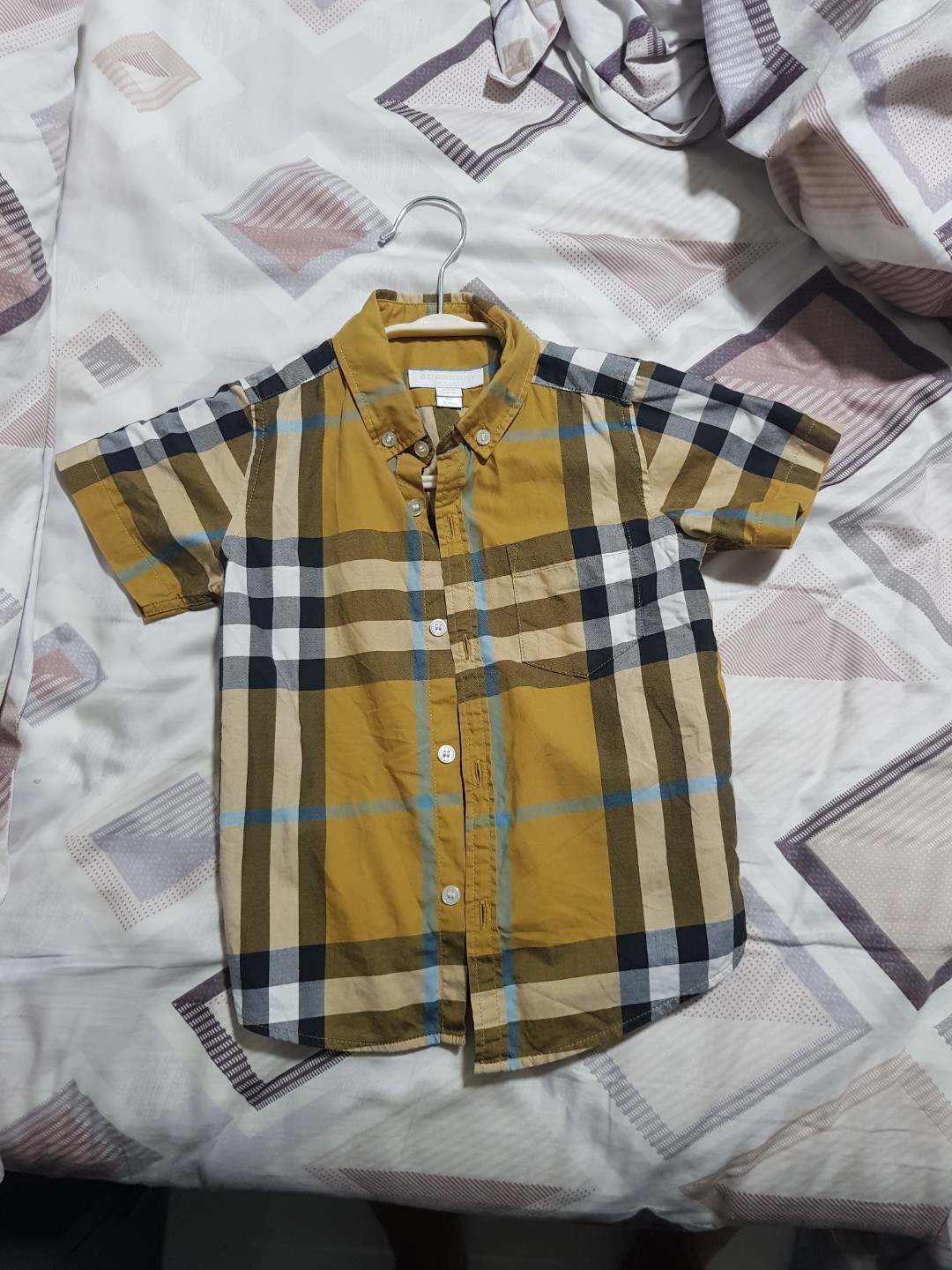 Authentic Burberry short sleeve shirt 4T Babies Kids Babies Kids Fashion on Carousell