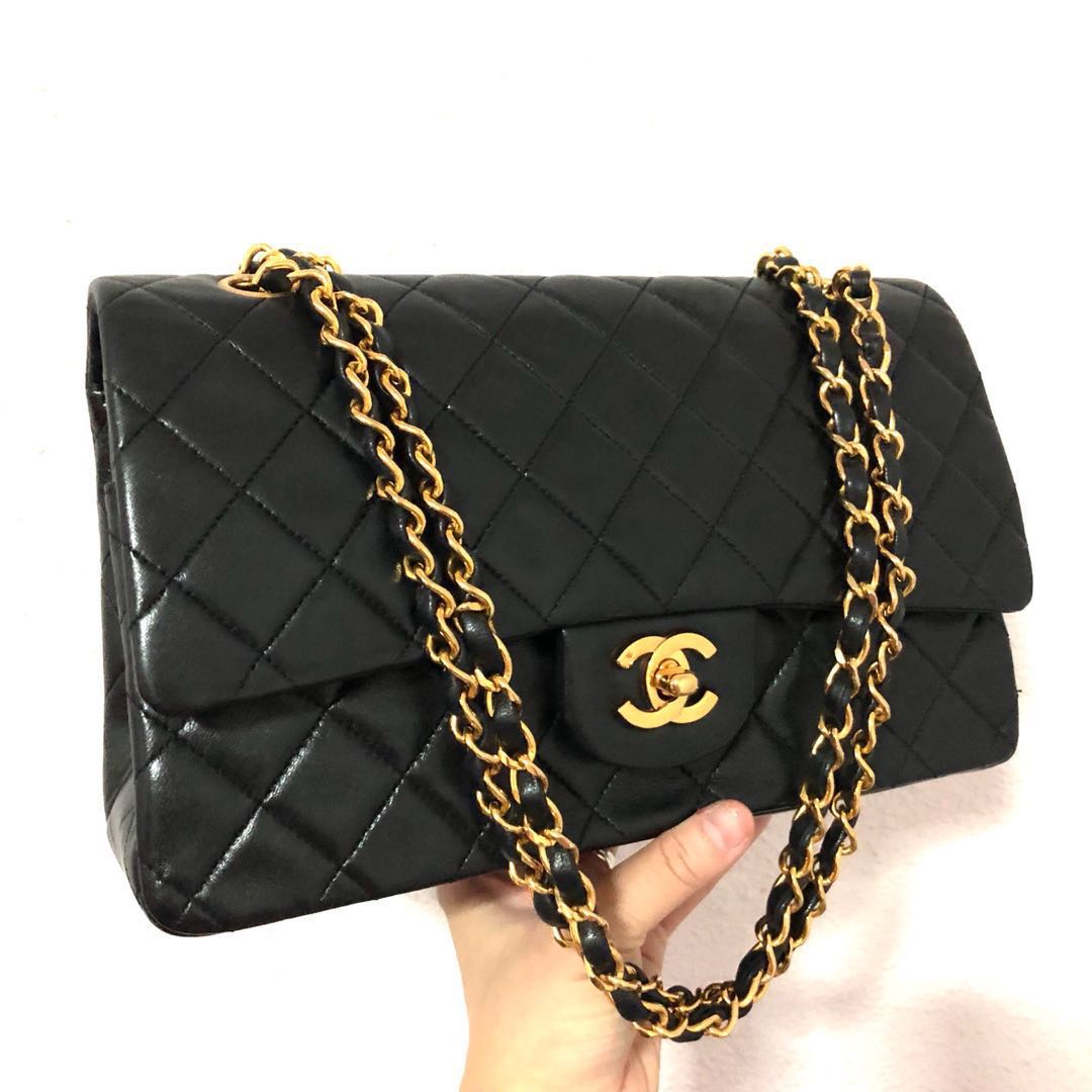 SOLD**AUTHENTIC CHANEL Caviar Medium 10” Classic Flap Bag 24k Gold  Hardware❤️, Luxury, Bags & Wallets on Carousell