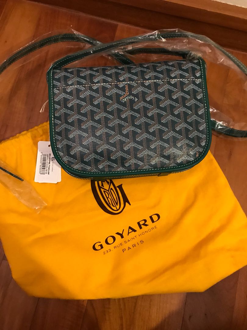 Goyard Red Chevron Printed Coated Canvas Belvedere GM Bag - Yoogi's Closet