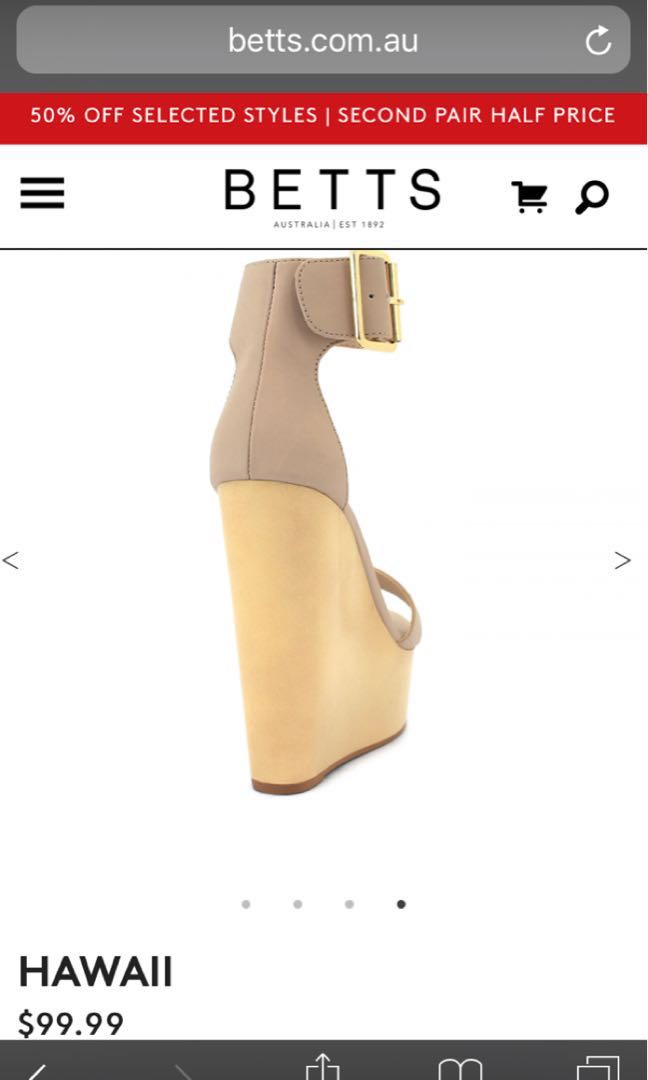 Betts Hawaii nude wedge heels Women s Fashion Shoes on Carousell