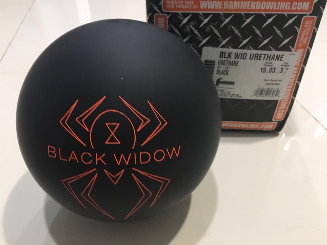 Bowling Ball New Black Widow Urethane , Sports Equipment, Sports & Games, Billiards & Bowling on