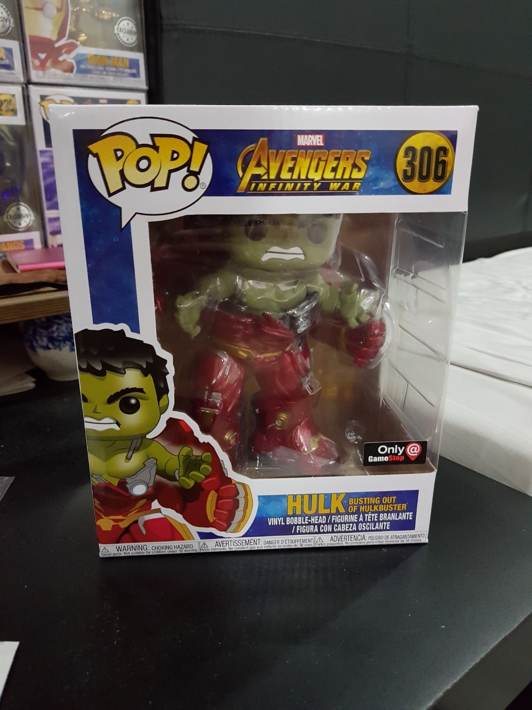 hulk busting out of hulkbuster pop gamestop