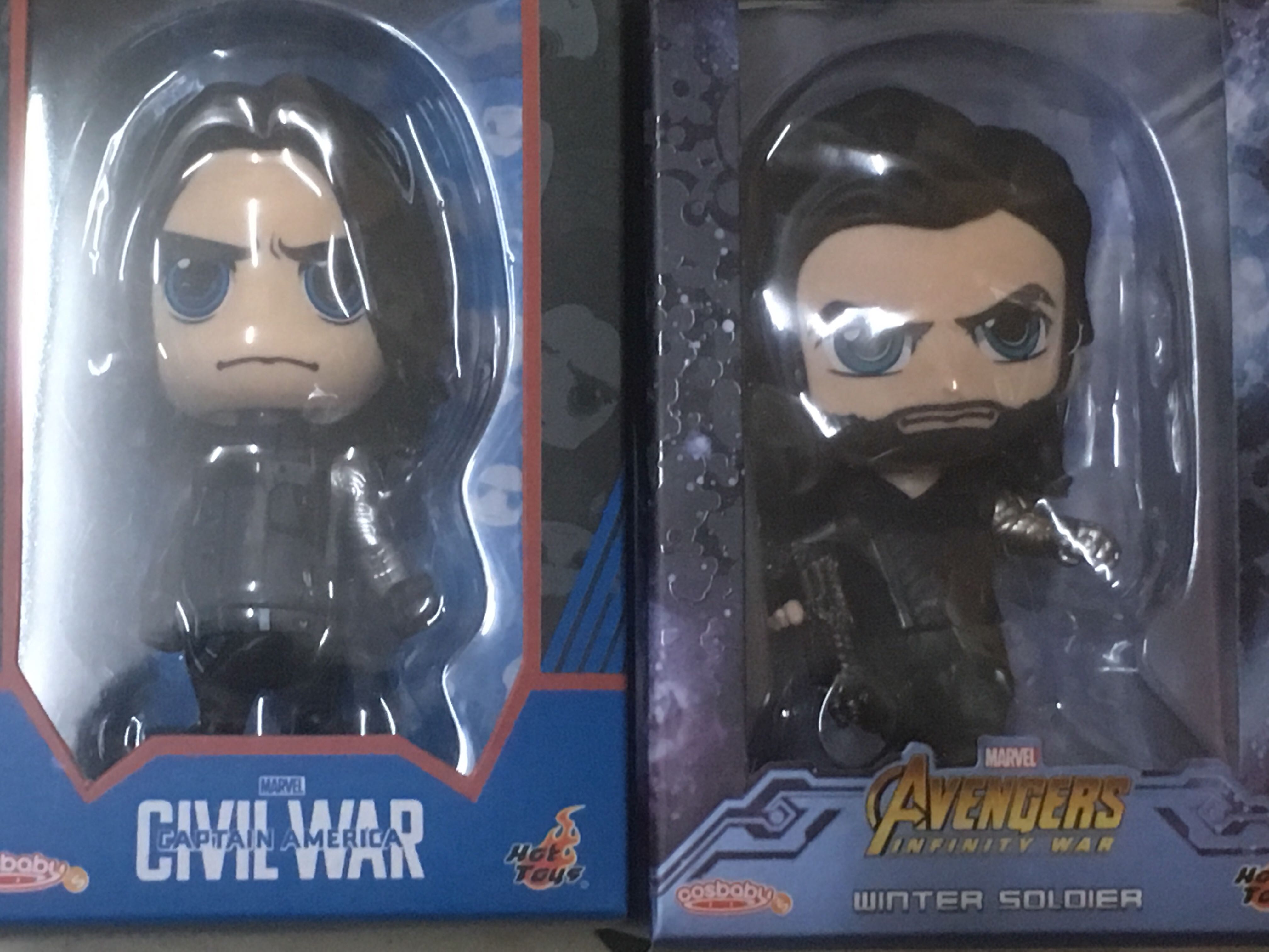 Hot Toys Cosbaby Infinity War Civil Winter Soldier Bucky White Wolf Toys Games Bricks Figurines On Carousell