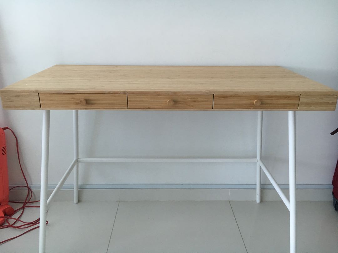 IKEA WOODEN TABLE, Furniture & Home Living, Furniture, Tables & Sets on