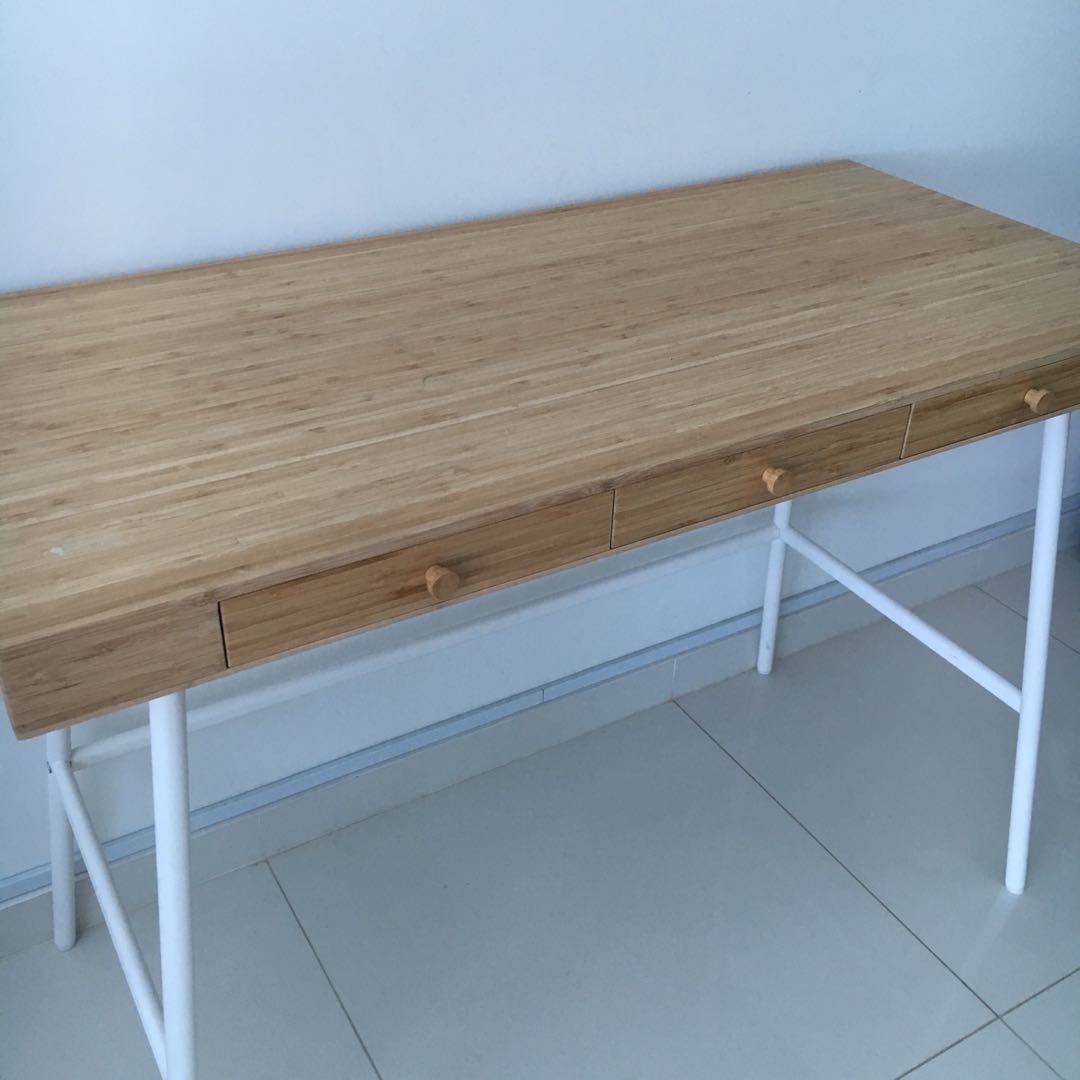 IKEA WOODEN TABLE, Furniture & Home Living, Furniture, Tables & Sets on