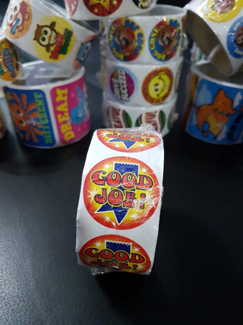 Instock Bn Roll Of Good Job Reward Merit Stickers Oriental