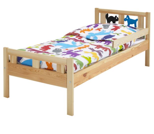 KRITTER IKEA kids Bed frame with slatted, Furniture Home Living