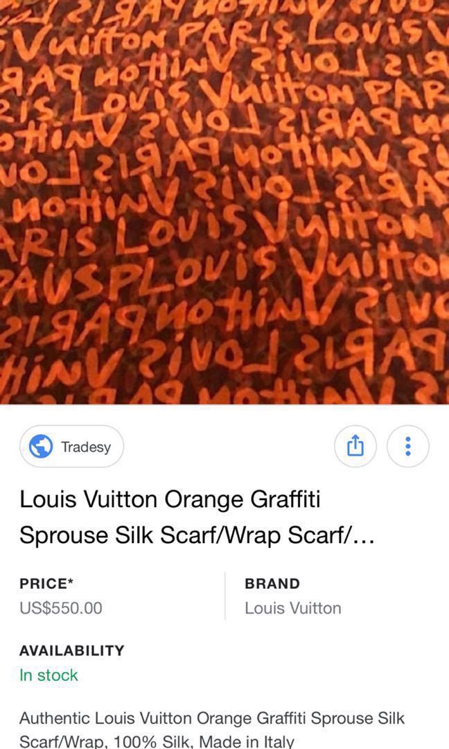 Fular Louis Vuitton Graffiti by Stephen Sprouse