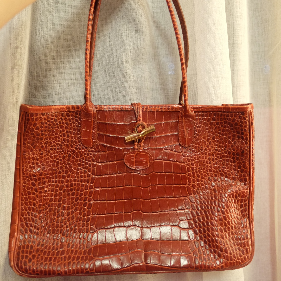 LONGCHAMP Roseau Crocodile Leather bag 