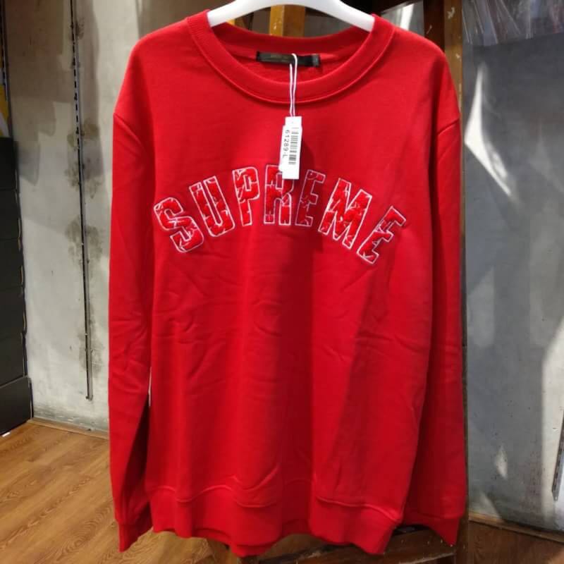 Authentic Louis Vuitton x Supreme Red Arc Logo Crewneck Pure cotton  sweatshirt for Sale in Gillette, WY - OfferUp