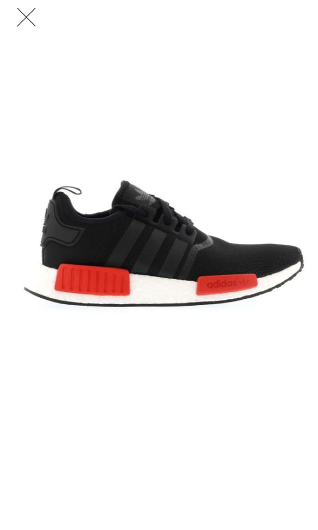 nmd r1 black red blue