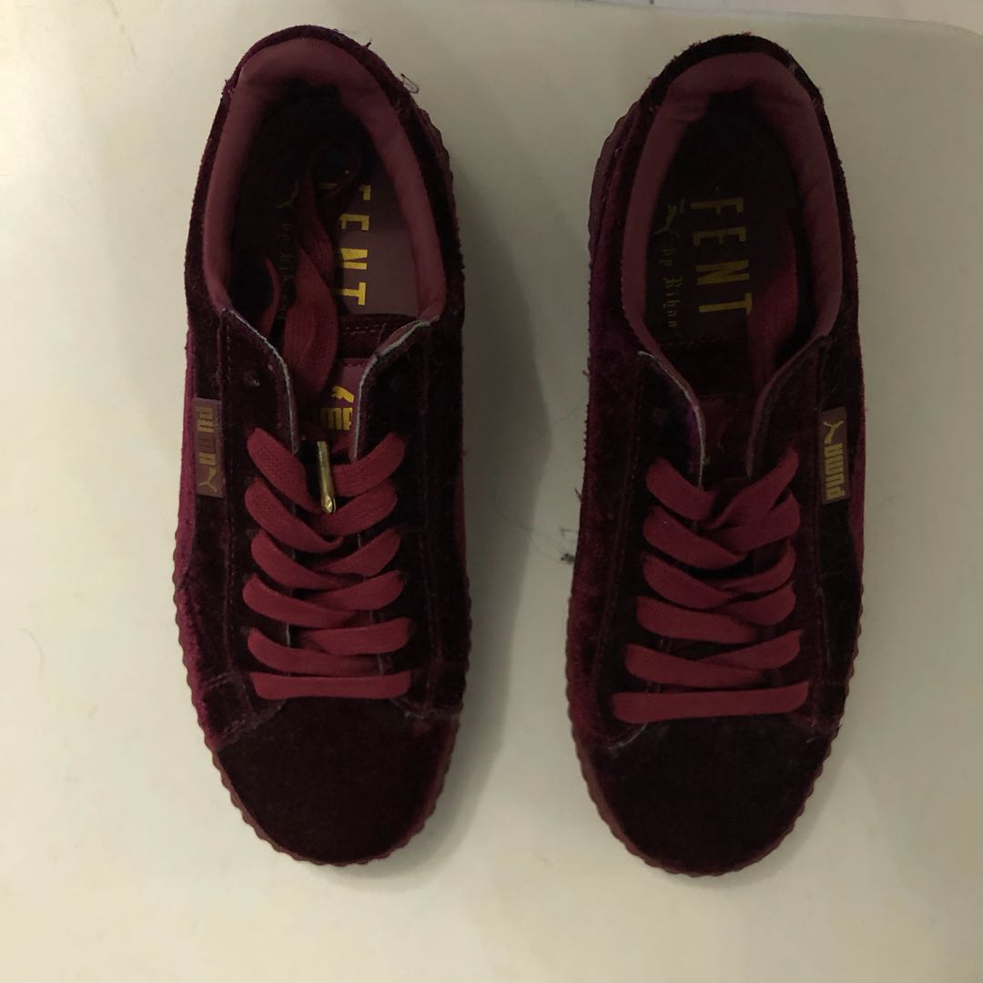 Fenty velvet on sale creepers burgundy