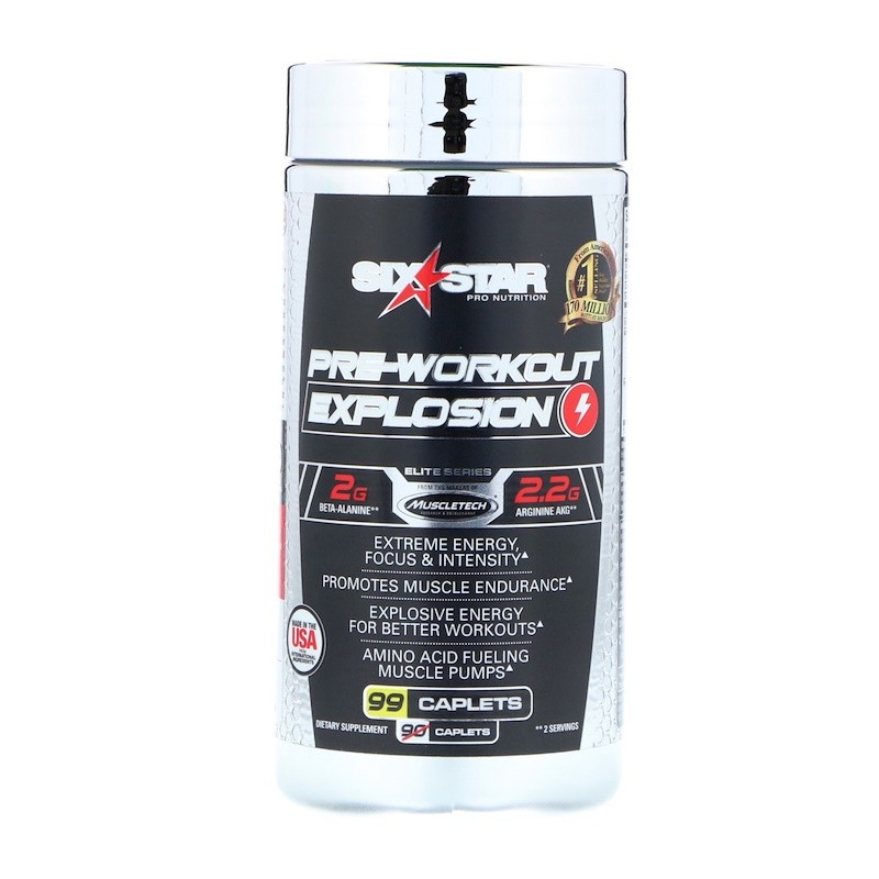 (Muscletech) Six Star, PreWorkout Explosion, 99 Caplets, Sports