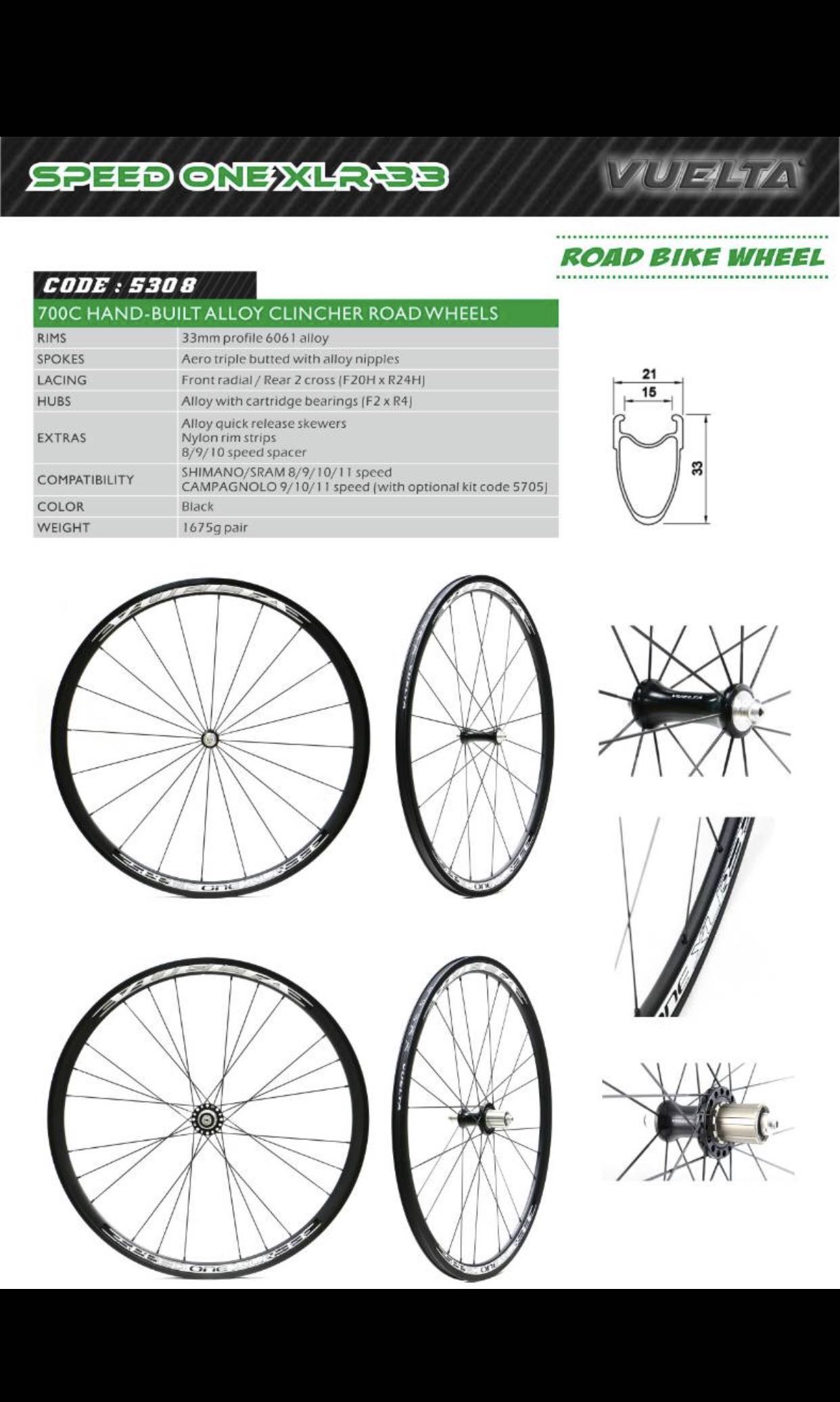 VUELTA Italy brand 700c wheelset very crispy hup sound America hup
