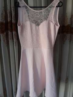 H&M Peach Backless Lace Dress