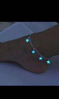 Glow in the dark stainless anklet