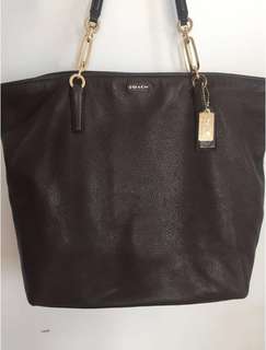Large Coach Pebble Leather Bag