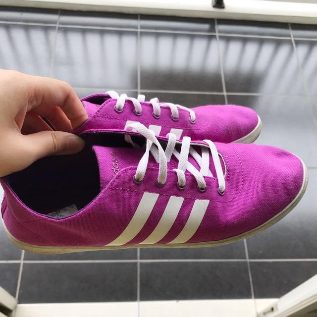 Adidas Neo Women Purple QT Vulcanised Sneaker Shoes F98886