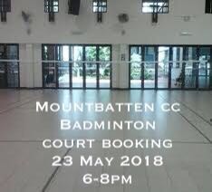 Badminton Court Booking Transfer Today 23 May 6pm Mountbatten Everything Else On Carousell