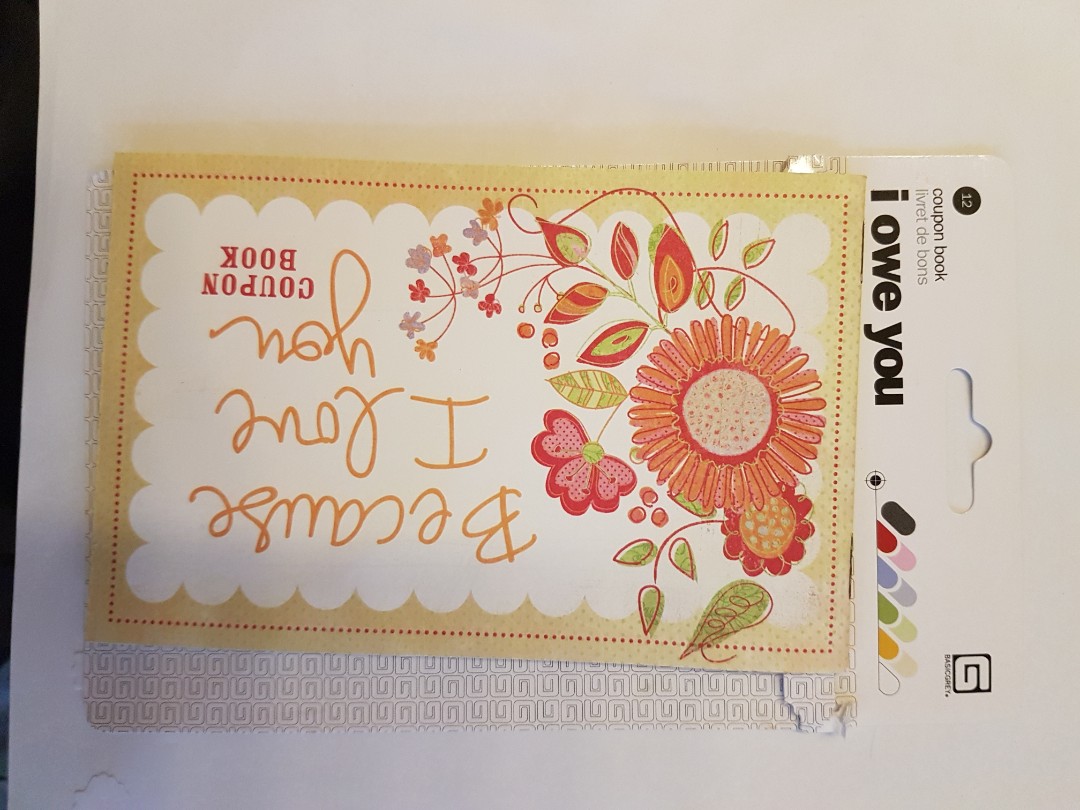 basicgrey sugar rush coupon book with 12 coupons i owe you scrapbooking card making making a coupon book