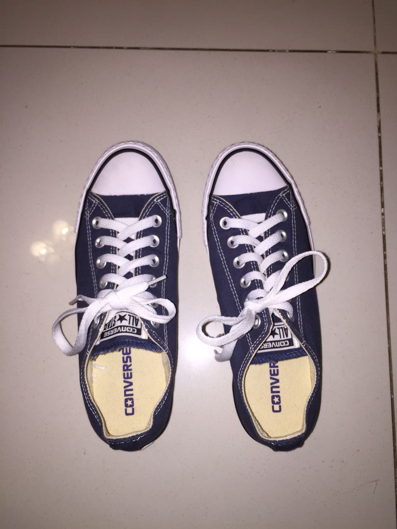 blue converse womens