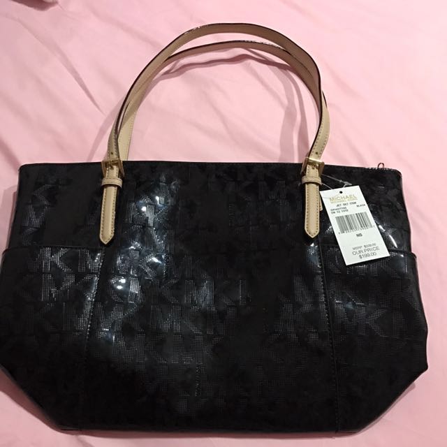 michael kors jet set patent leather tote