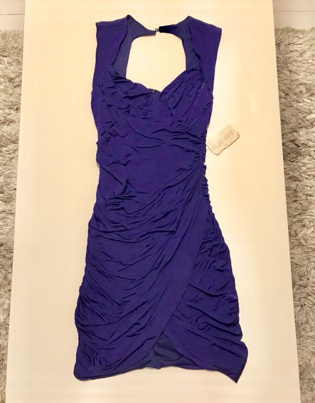 f21 purple wrap style dress m main image 0