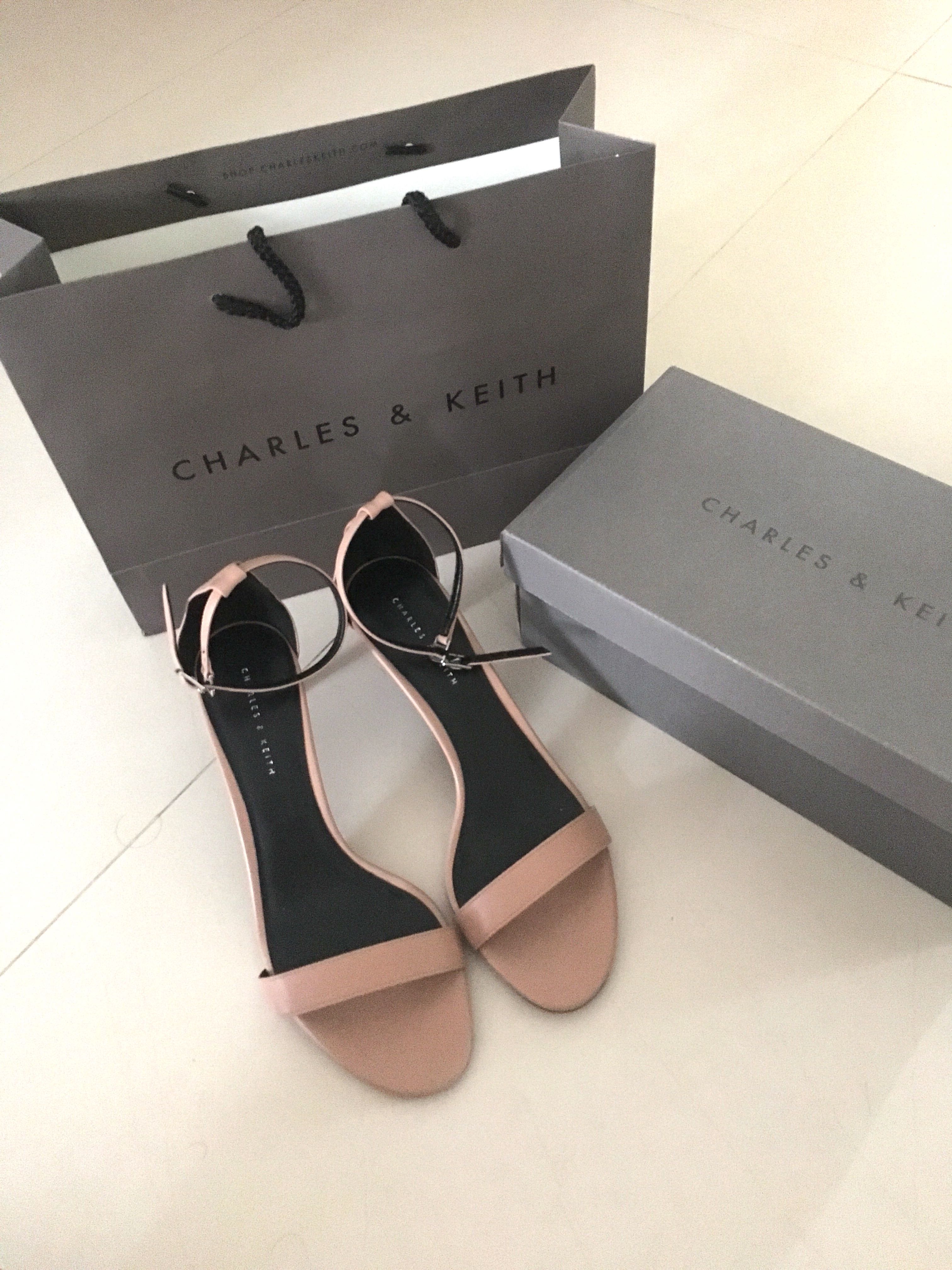 charles and keith open toe heels