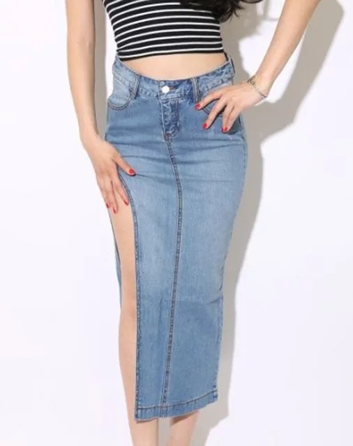 Denim Side Slit Long Skirt Women S Fashion Clothes Dresses Skirts On Carousell,Perfume Mariah Carey Dreams Precio