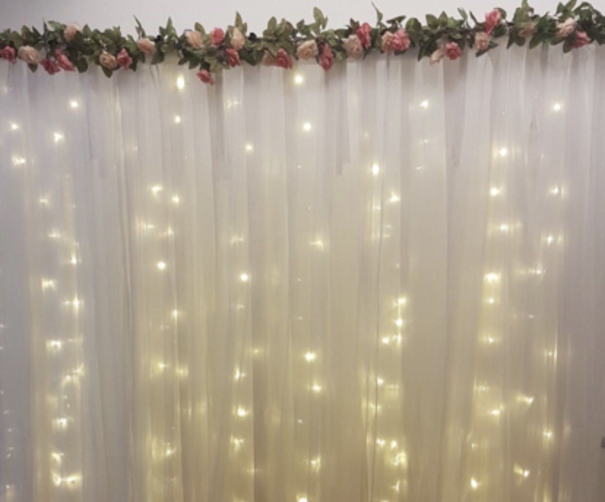 fairy lights floral backdrop for events and weddings, Hobbies & Toys