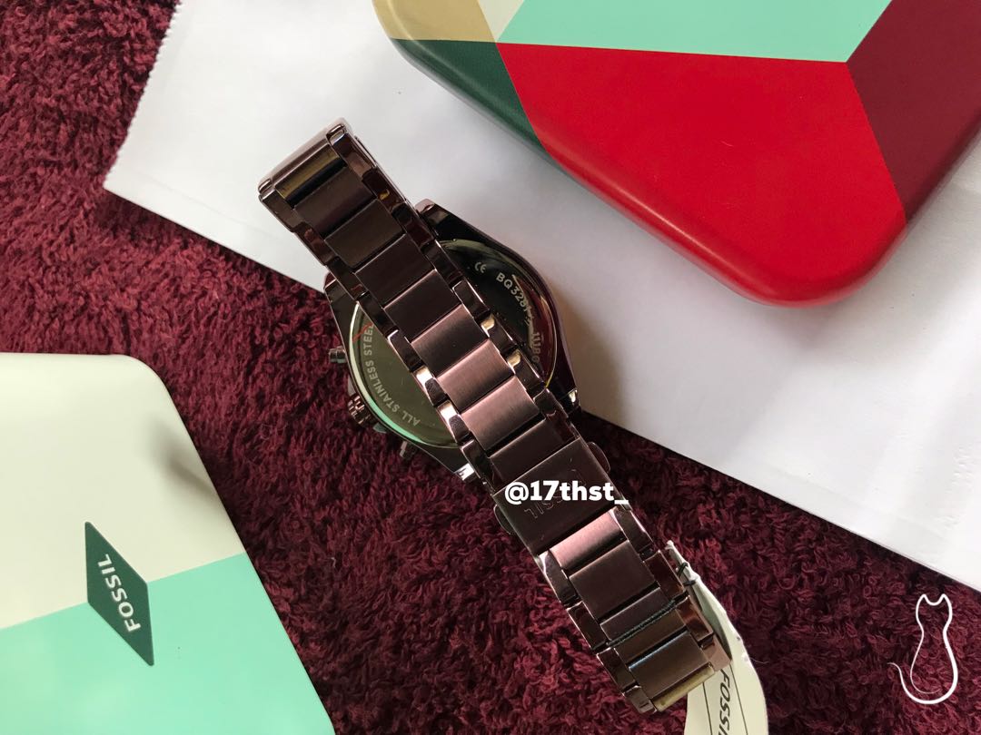 Fossil Modern Courier Midsize Chronograph Wine Stainless Steel Watch Women S Fashion Watches On Carousell Fossil ladies' jacqueline watch (es4100). fossil modern courier midsize chronograph wine stainless steel watch