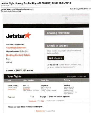jetstar one way trip