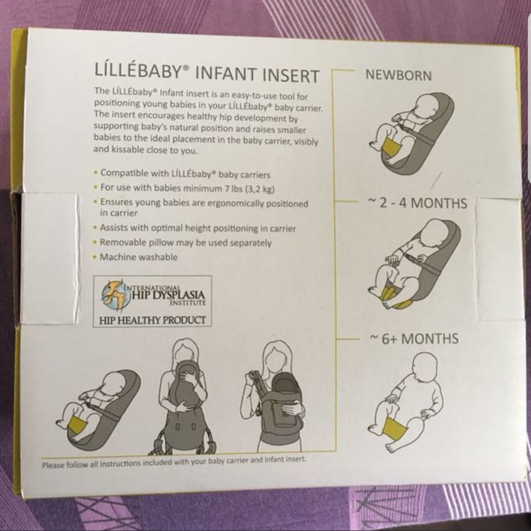 Lillebaby infant 2025 insert instructions