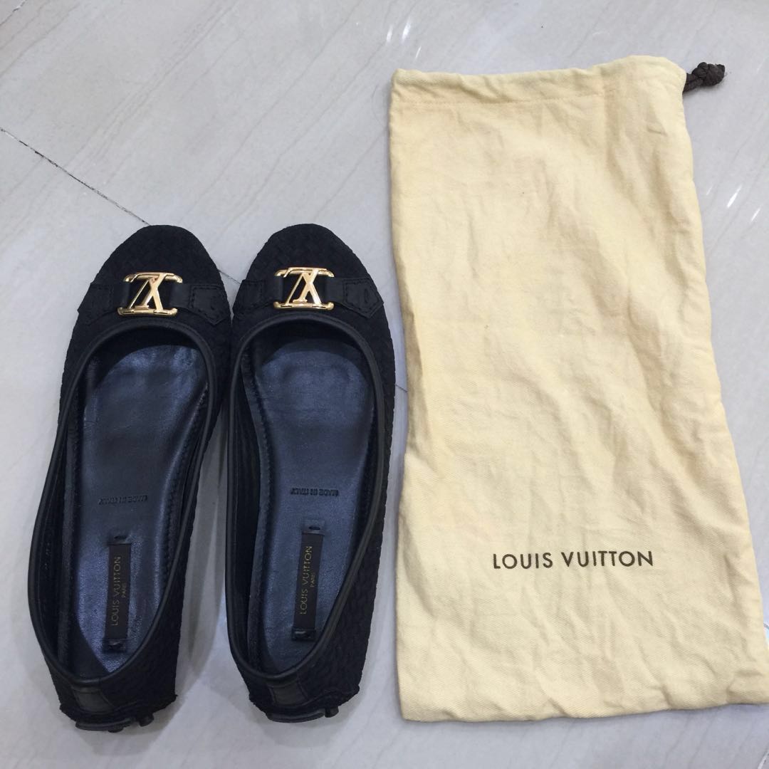 Louis Vuitton, Shoes, Authentic Louis Vuitton Suede Ballerina Flats