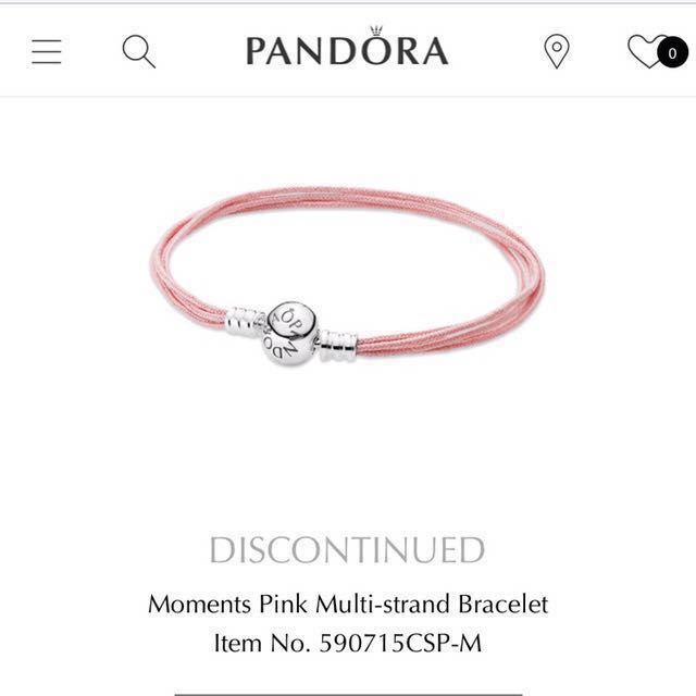 Pandora Pink Multi Strand Bracelet 
