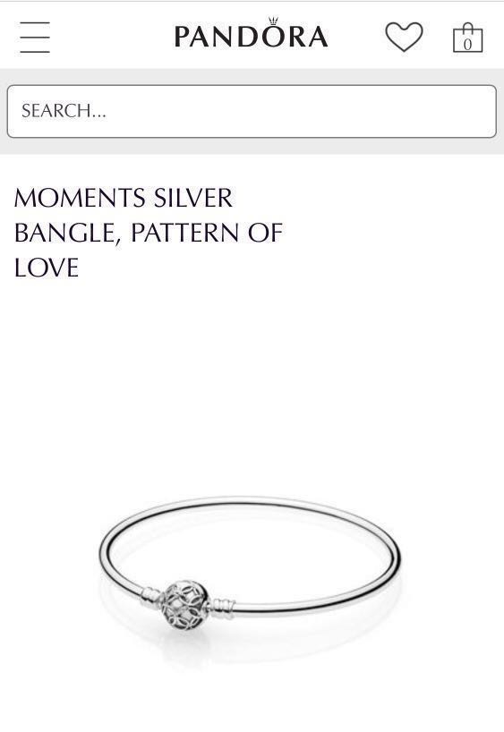 Pattern of Love limited edition Pandora bangle Women s Fashion Jewelry Organisers Precious Stones on Carousell