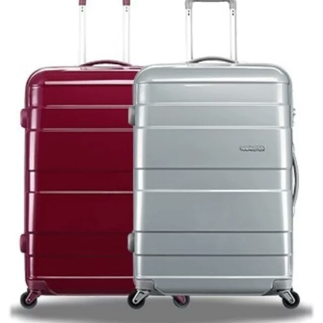 american tourister plastic suitcase